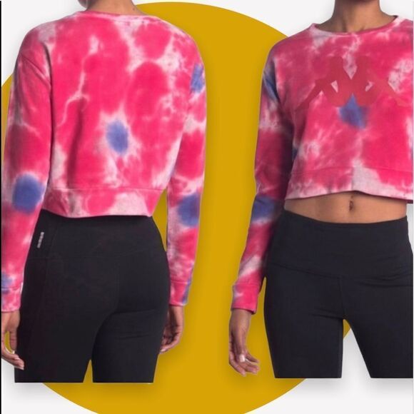 KAPPA Active Tie Dye Barbie Galz Cropped Sweatshirt Sm NWT - Picture 9 of 13